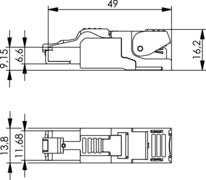 Telegärtner feldkonfektionierbarer RJ45-Steckverbinder MFP8 T568 A Cat.6A(IEC), AWG24/1-AWG22/1, AWG27/7-AWG22/7 Blisterverpackung (10 Stk.) Telegärtner feldkonfektionierbarer RJ45-Steckverbinder MFP8 T568 A Cat.6A(IEC), AWG24/1-AWG22/1, AWG27/7-AWG22/7 Blisterverpackung (10 Stk.)